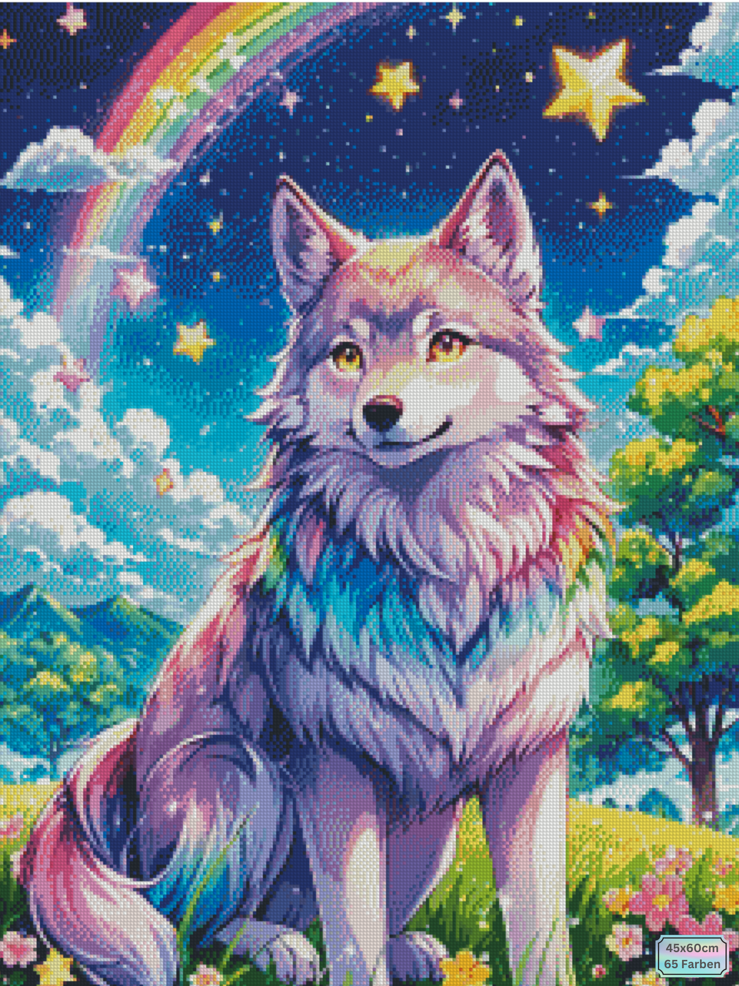 Rainbow Wolf ©sakura.cherry.ai