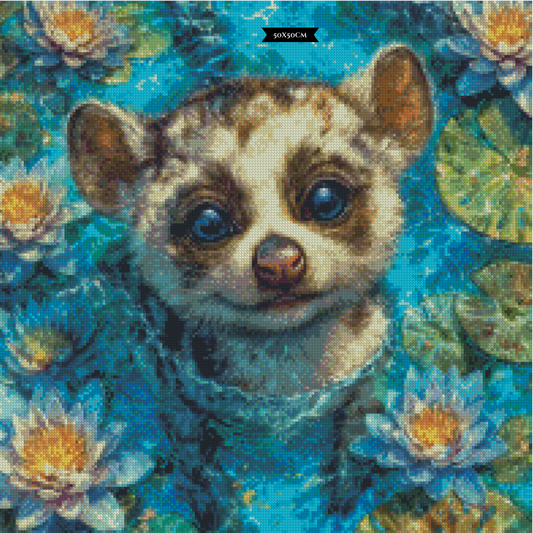 Diamond Painting Perlenauge im Seerosenmeer ©trudis_ai_art