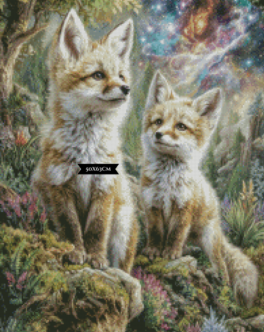 Diamond Painting Fell an Fell im Sternenlicht ©salzkatze.ai