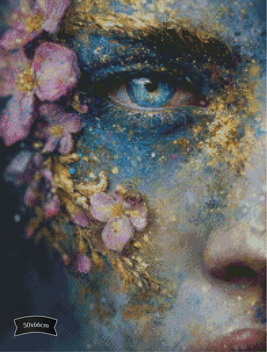 Diamond Painting Das Geheimnis unter den Blütenfäden von Sandrietta_ai