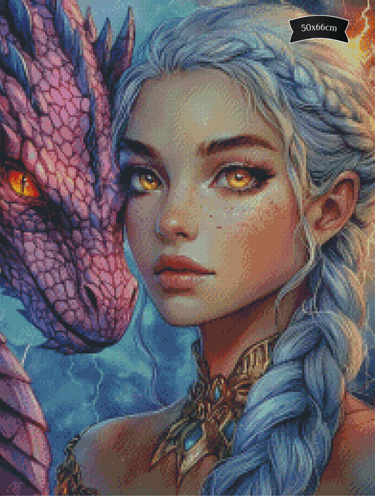 Diamond Painting Sanftes Gesicht, uralte Macht von Trudis_ai_art