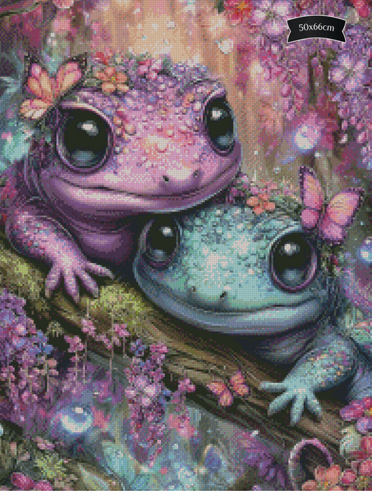 Diamond Painting Zwei Seelen aus Moos und Licht von Trudis_ai_art