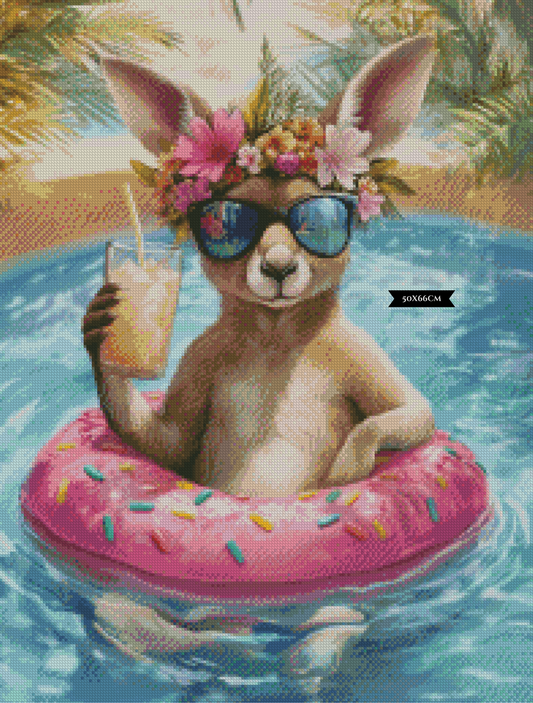 Diamond Painting Pool Party ©salzkatze.ai