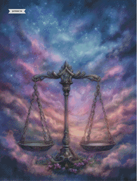 Diamond Painting Im Gleichgewicht (Waage) ©salzkatze.ai