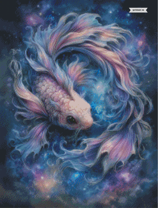 Diamond Painting Zwischen den Welten (Fische) ©salzkatze.ai