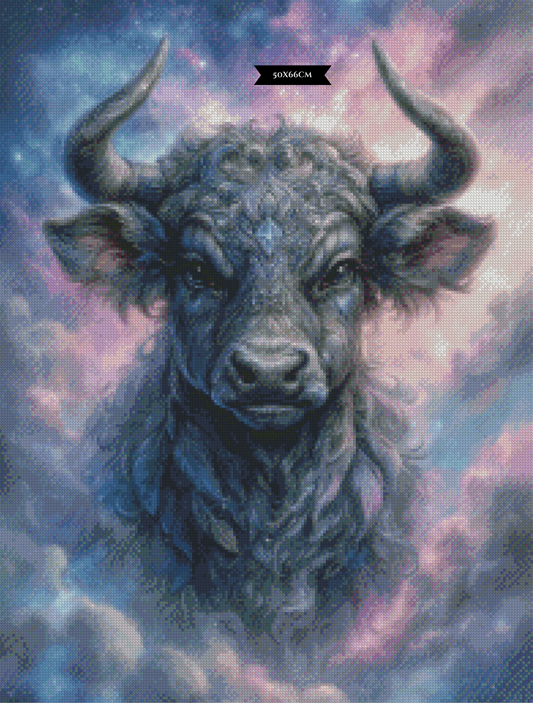 Diamond Painting In der Ruhe die Kraft (Stier) ©salzkatze.ai
