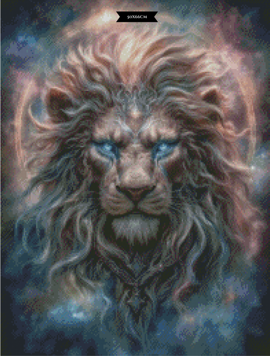 Diamond Painting Goldene Präsenz (Löwe) ©salzkatze.ai