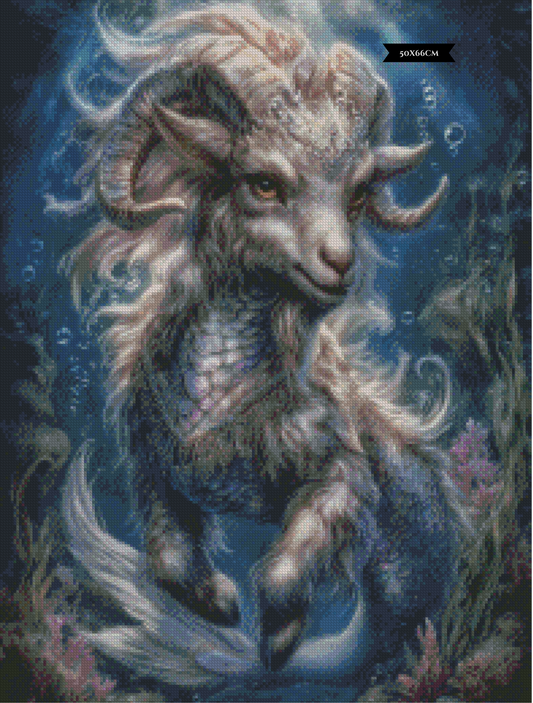 Diamond Painting Stille Strömung (Steinbock) ©salzkatze.ai