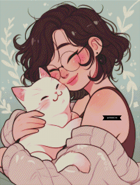 Diamond Painting Cat Cuddles ©salzkatze.ai