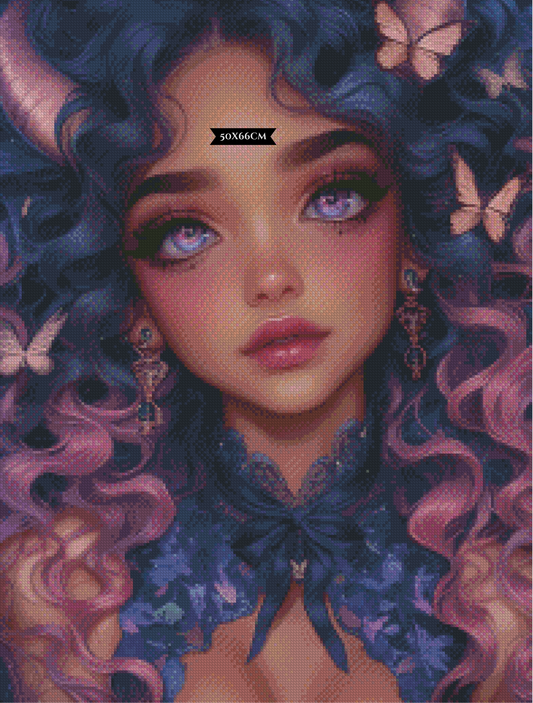 Diamond Painting Die Träumerin zwischen den Sphären ©trudis_ai_art