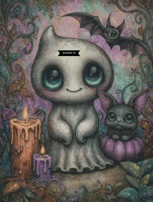 Diamond Painting Lichter der Spuknacht ©trudis_ai_art