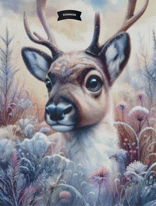 Diamond Painting Snowy Antlers von MoozyJo.Ai
