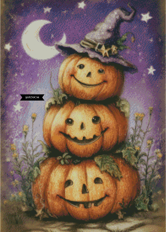 Diamond Painting Jack-o'-Lantern Jumble ©salzkatze.ai
