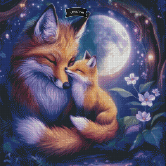 Diamond Painting Mondlicht Füchse von Traumpixxel