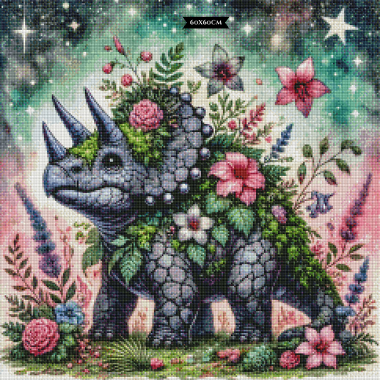 Diamond Painting Jurassic Gems - Triceratops ©salzkatze.ai