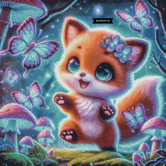 Diamond Painting Schmetterlingstanz im Zauberwald ©sandrietta_ai