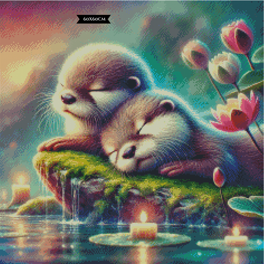 Diamond Painting Schlafende Seelenfreunde ©sandrietta_ai