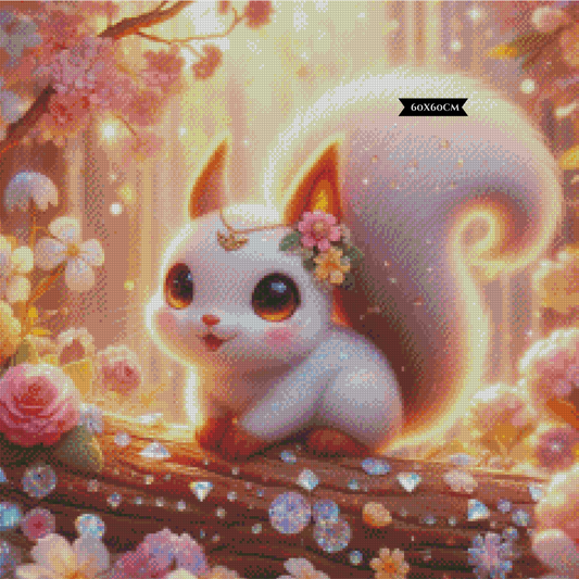 Diamond Painting Glitzerhörnchen der Morgenröte ©Lexxy Ai