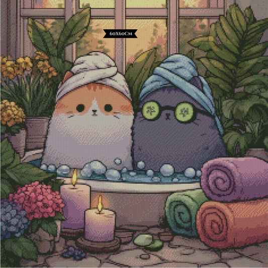 Diamond Painting Spa Day ©salzkatze.ai