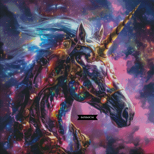 Diamond Painting Interstellar Mechacorn ©trudis_ai_art