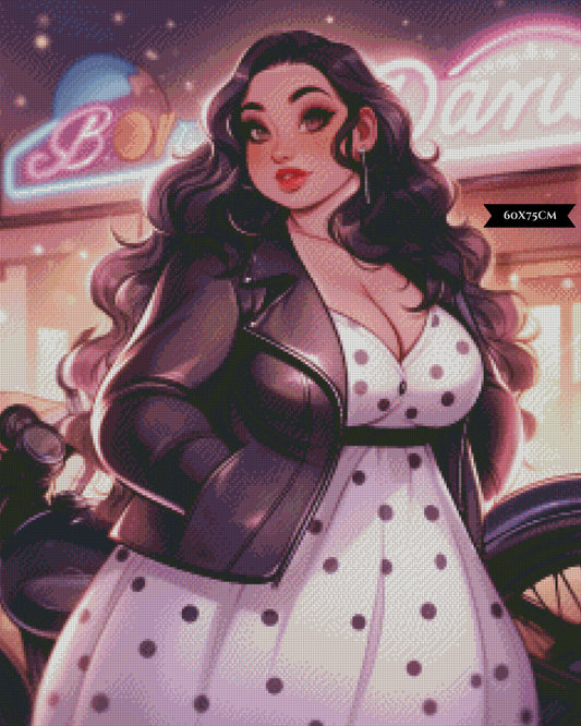 Diamond Painting Polka Dot Rebel ©shalajarias