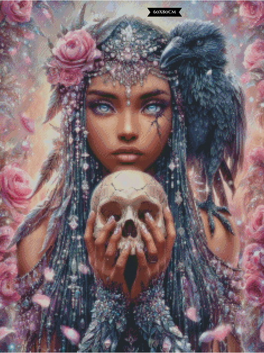 Diamond Painting Die Rabenpriesterin von Nivareth ©sandrietta_ai