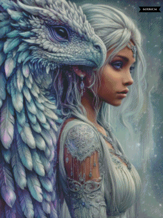 Diamond Painting Die Geflügelte Wächterin ©sandrietta_ai
