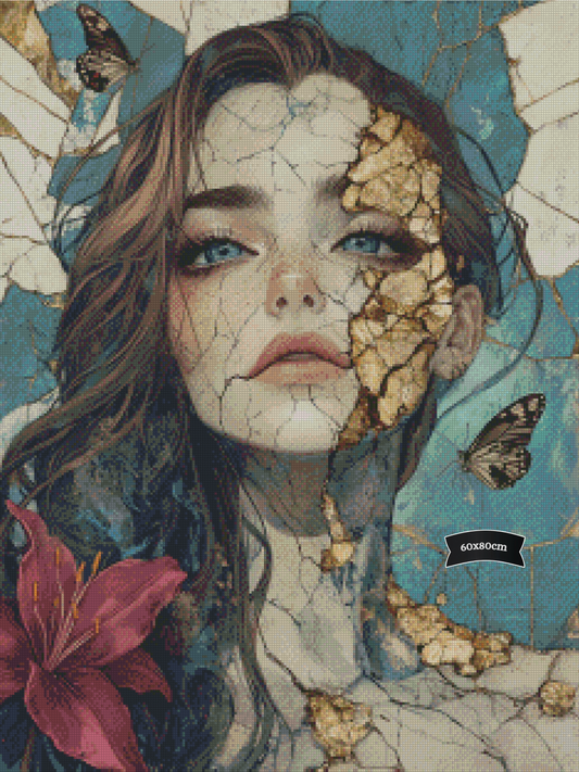 Diamond Painting Zwischen Zerbruch und Ewigkeit von Trudis_ai_art