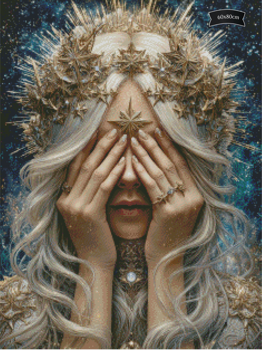 Diamond Painting Die Sehende hinter dem Schleier von Sandrietta_ai