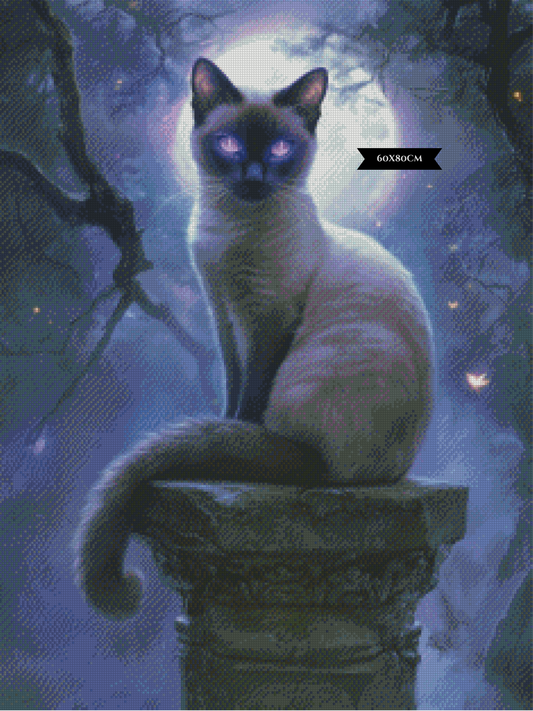 Diamond Painting Secrets Of The Siamese ©salzkatze.ai
