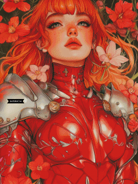 Diamond Painting Elysian Valkyries - Crimson Valor ©trudis_ai_art