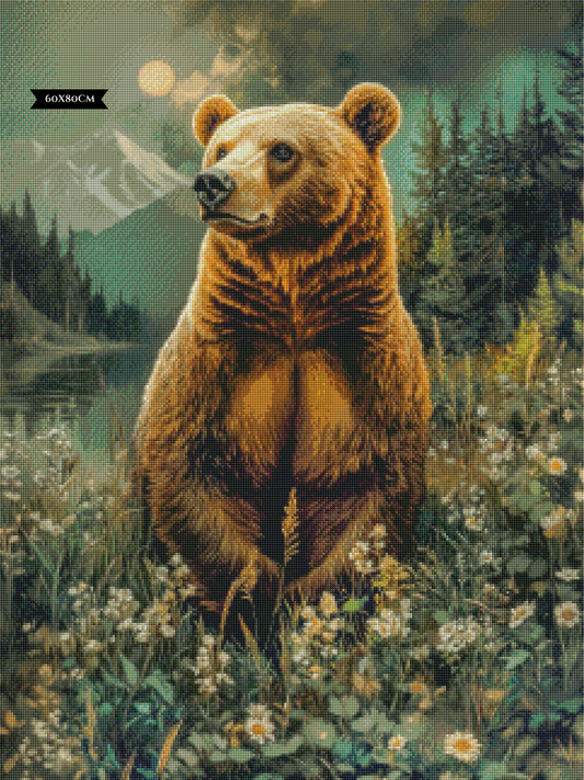 Diamond Painting Wildflower Watcher ©salzkatze.ai