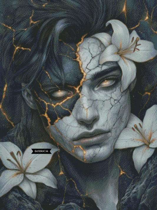 Diamond Painting Lilies For The Broken One - Zade ©trudis_ai_art