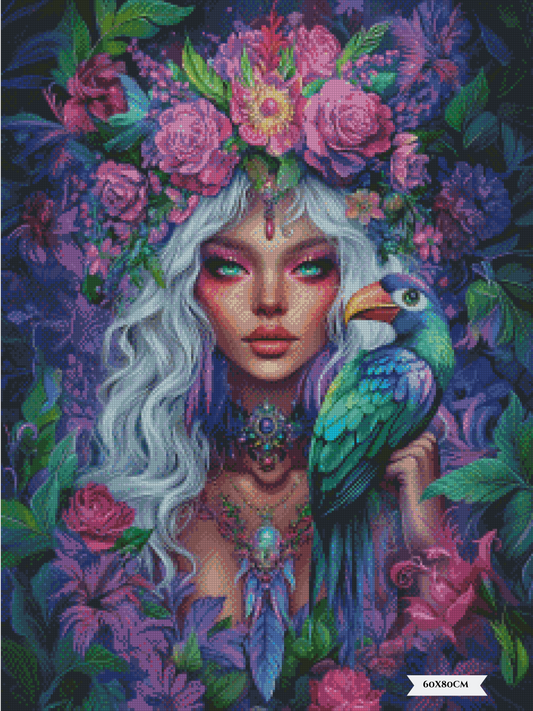 Diamond Painting Die Königin der wilden Farben ©sandrietta_ai