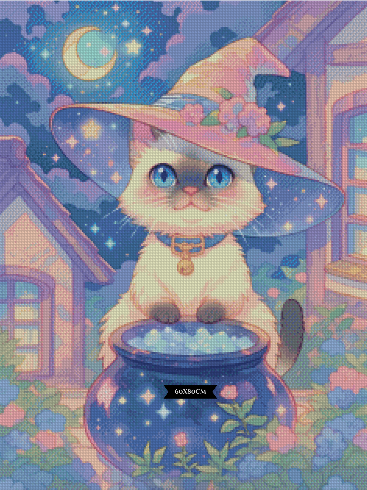 Diamond Painting Meowgical Night ©salzkatze.ai