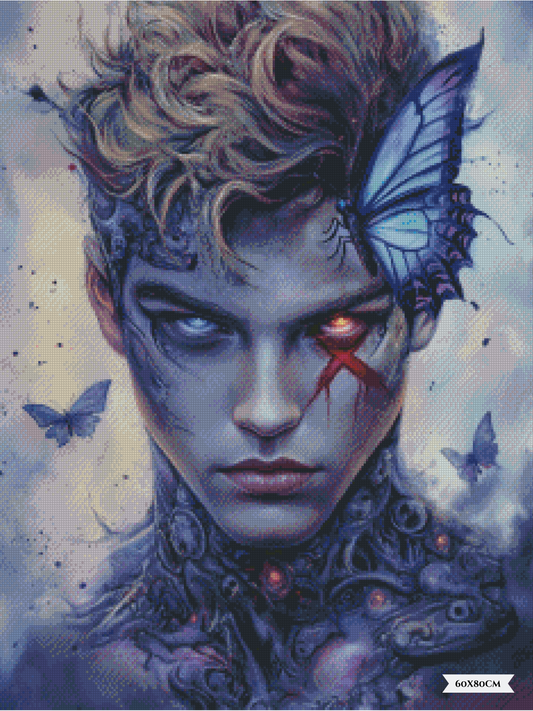 Diamond Painting Red Marked Cipher ©trudis_ai_art