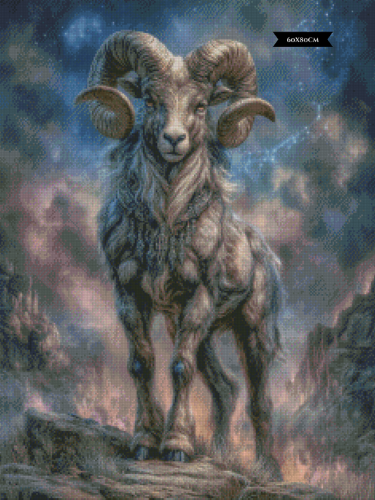 Diamond Painting Feuer im Blut (Widder) ©salzkatze.ai