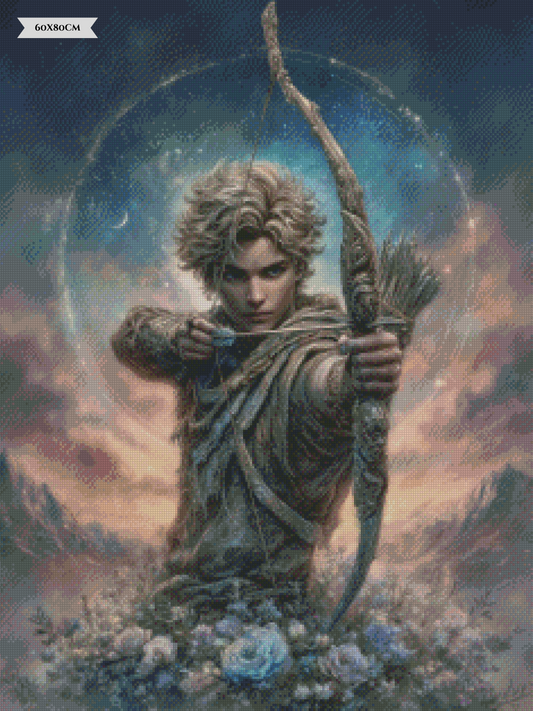 Diamond Painting Pfeil gen Horizont (Schütze) ©salzkatze.ai