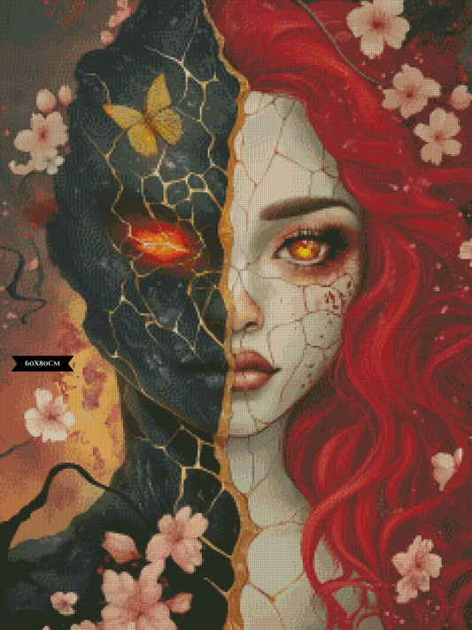 Diamond Painting Ember Queen - The Fire Within ©trudis_ai_art