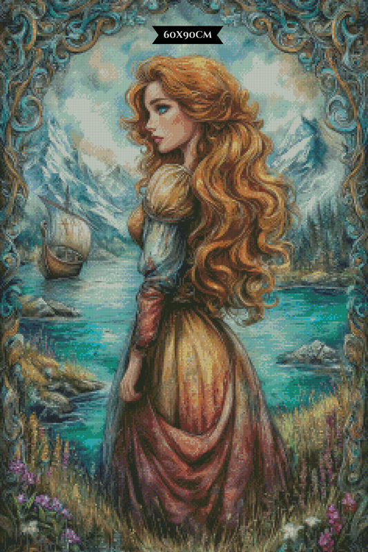 Diamond Painting Thyra vom Sonnenfjord ©trudis_ai_art