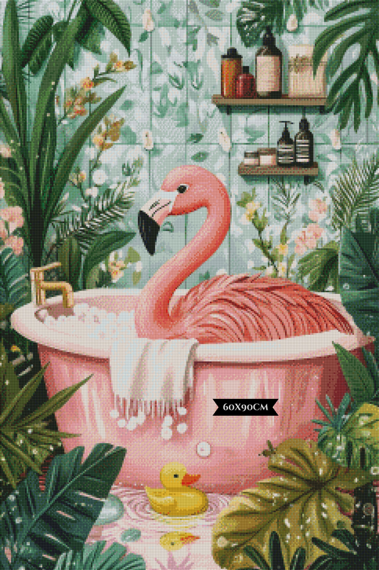Diamond Painting A Tropical Bath ©salzkatze.ai