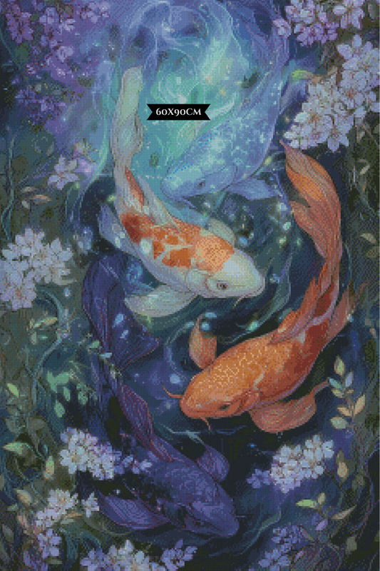 Diamond Painting Im Tanz mit der Strömung ©salzkatze.ai