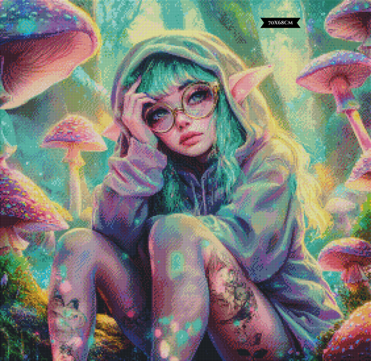 Diamond Painting Bioluminescent Reverie von ©sandrietta_ai