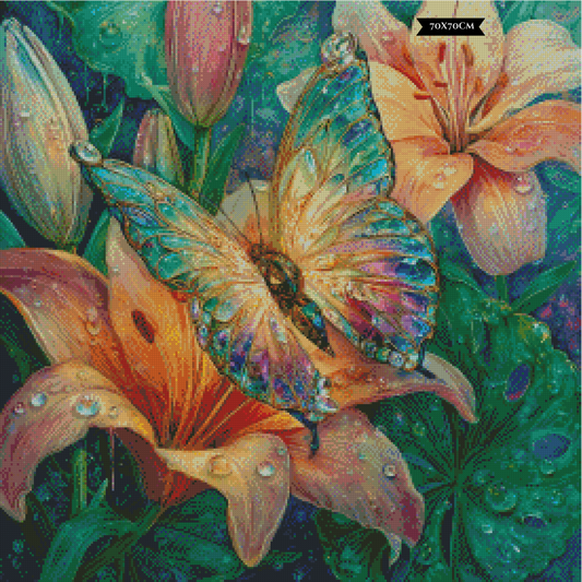 Diamond Painting Stained Glass Butterfly #2 ©sandrietta_ai