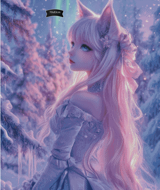 Diamond Painting Auroras Winterpfad von Traumpixxel