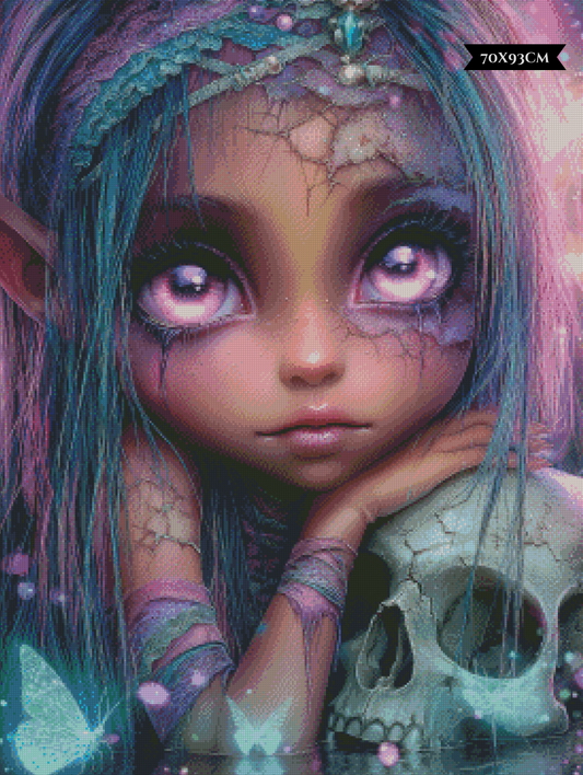 Diamond Painting Augen aus Amethyst ©Elly_A.I