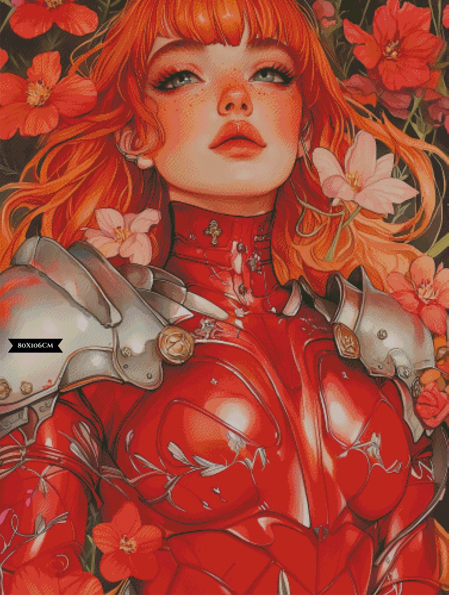 Diamond Painting Elysian Valkyries - Crimson Valor ©trudis_ai_art