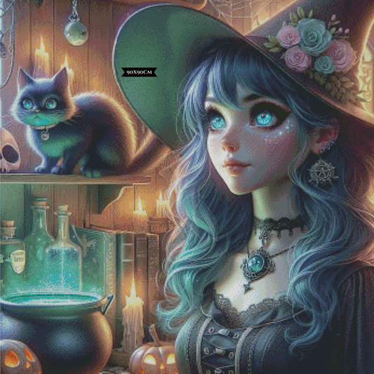 Diamond Painting Witchcraft And Whiskers ©Lexxy Ai