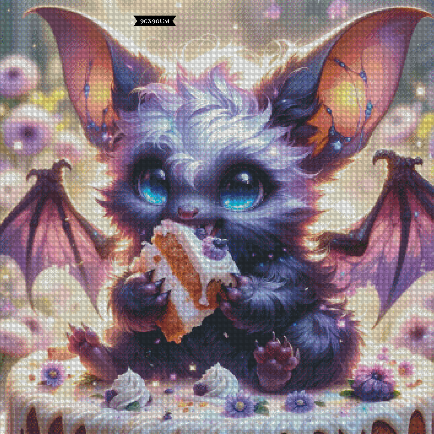Diamond Painting Purple Bats Delight ©Lexxy Ai
