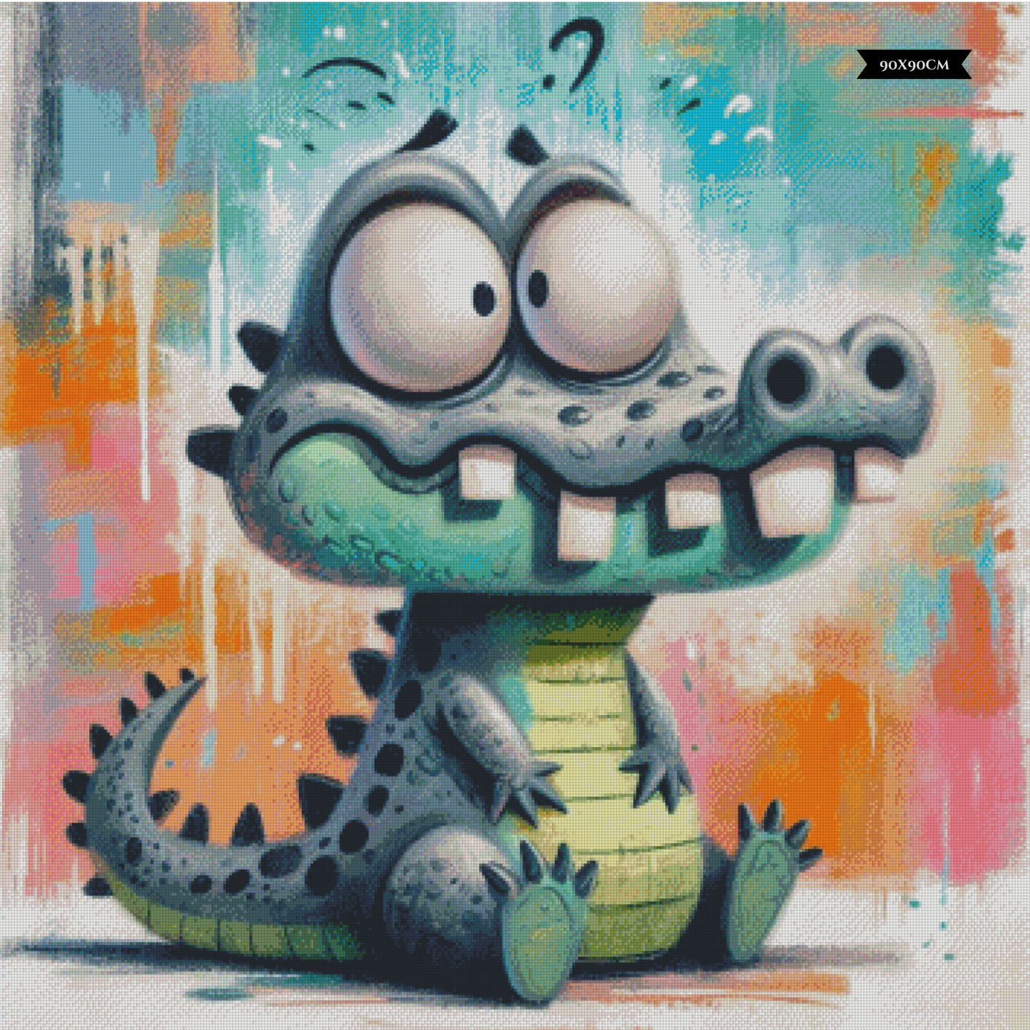 Diamond Painting Crazy Crocodile ©salzkatze.ai